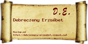 Debreczeny Erzsébet névjegykártya